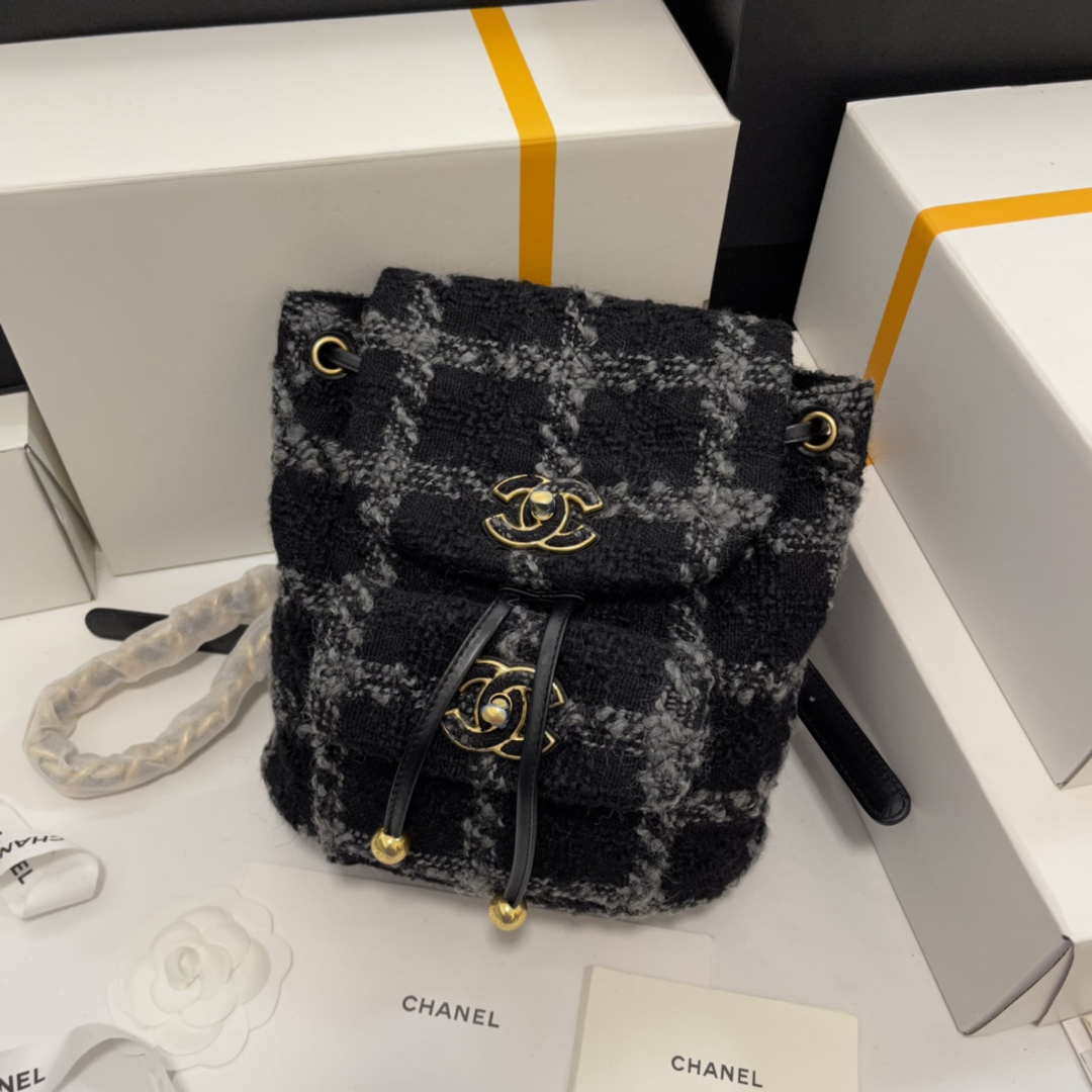CN AS3615 Backpack Wool Tweed & Gold-Tone Metal Black & Gray 1 chanel as3615 backpack wool tweed gold tone metal black gray 001 luxibags.ru .jpg
