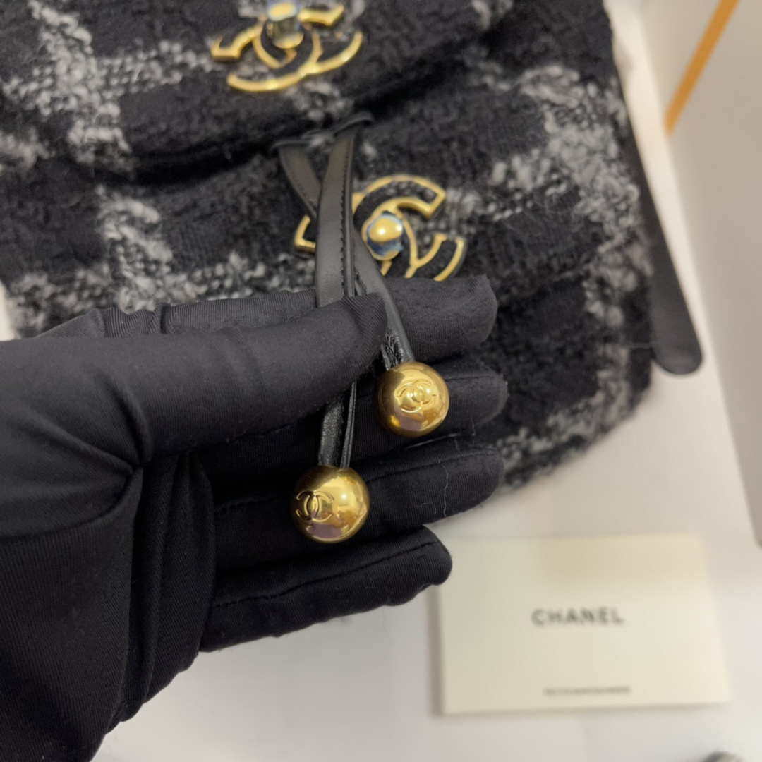 CN AS3615 Backpack Wool Tweed & Gold-Tone Metal Black & Gray 4 chanel as3615 backpack wool tweed gold tone metal black gray 004 luxibags.ru .jpg
