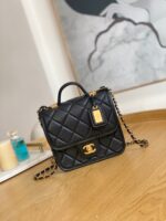 chanel as3652 small flap bag with top handle calfskin gold tone metal black 001 luxibags.ru .jpg