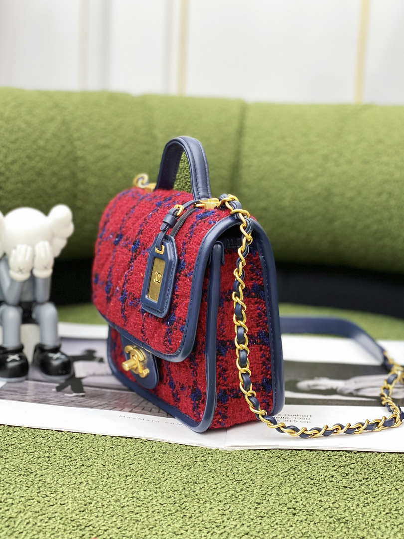 CN AS3652 Small Flap Bag with Top Handle Cotton & Wool Tweed & Gold-Tone Metal Black and Red 4 chanel as3652 small flap bag with top handle cotton wool tweed gold tone metal black and red 004 luxibags.ru .jpg