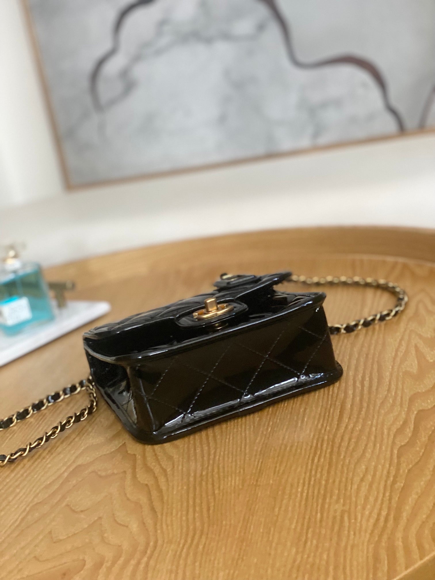 CN AS3652 Small Flap Bag with Top Handle Patent Calfskin & Gold-Tone Metal Black 6 chanel as3652 small flap bag with top handle patent calfskin gold tone metal black 006 luxibags.ru .jpg