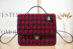 chanel as3662 large backpack wool tweed gold tone metal wine red 001 luxibags.ru .jpg