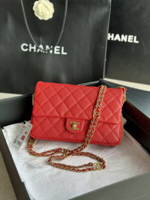 chanel as3777 flap bag grained calfskin gold tone metal red 002 luxibags.ru .jpg