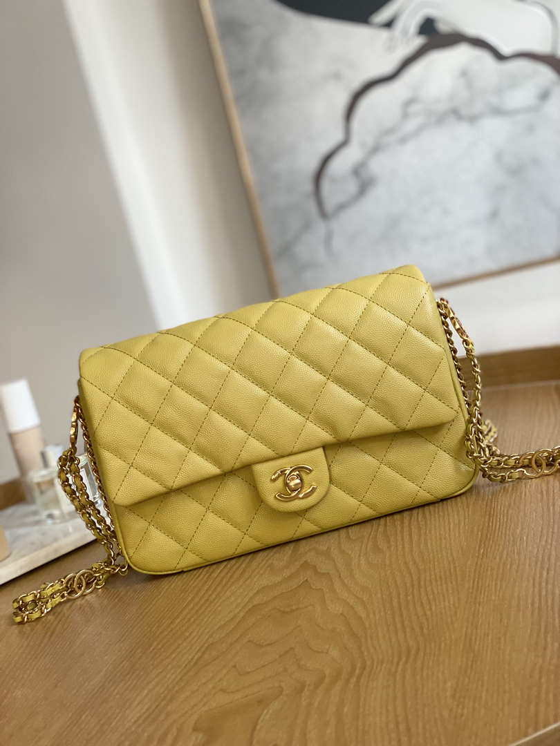 CN AS3777 Flap Bag Grained Calfskin & Gold-Tone Metal Yellow 1 chanel as3777 flap bag grained calfskin gold tone metal yellow 001 luxibags.ru .jpg