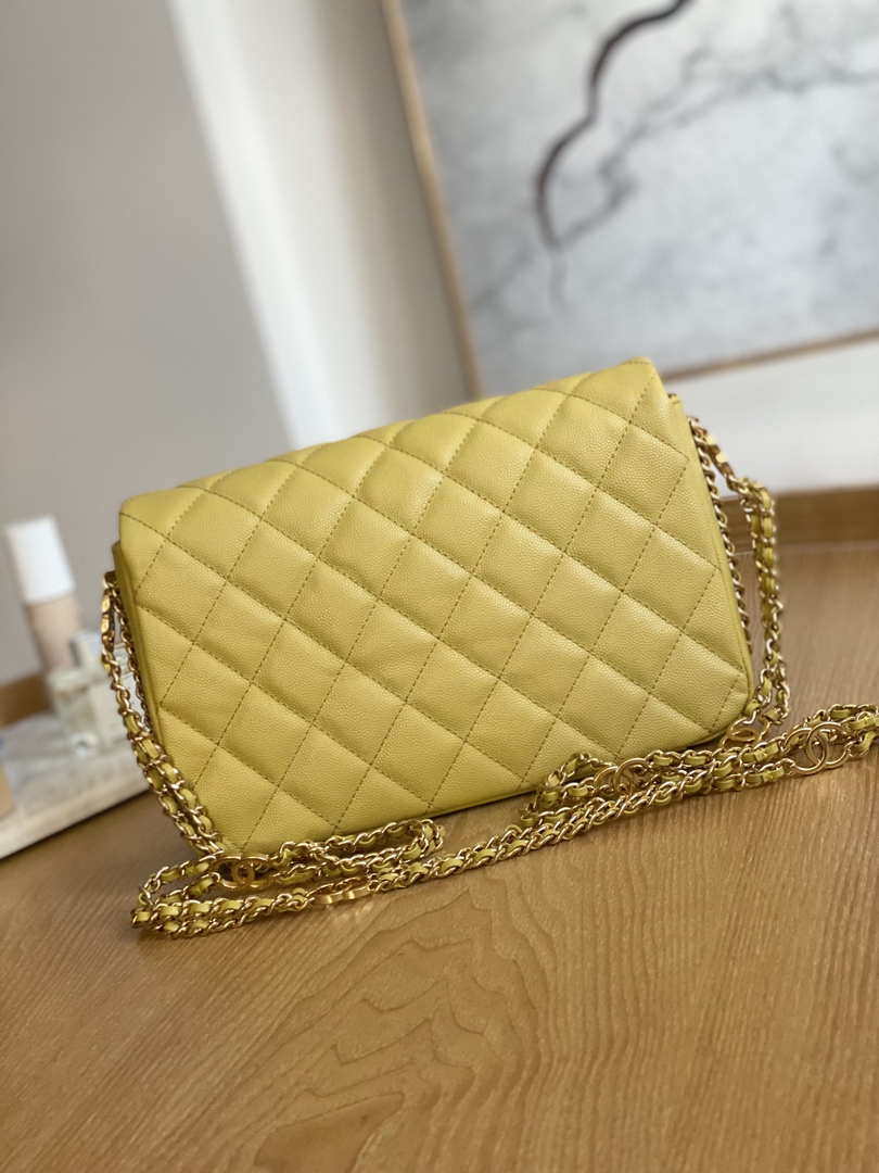 CN AS3777 Flap Bag Grained Calfskin & Gold-Tone Metal Yellow 2 chanel as3777 flap bag grained calfskin gold tone metal yellow 002 luxibags.ru .jpg