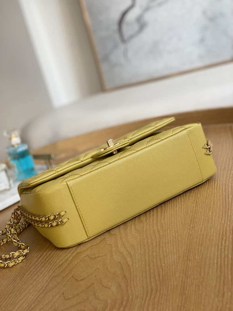 CN AS3777 Flap Bag Grained Calfskin & Gold-Tone Metal Yellow 6 chanel as3777 flap bag grained calfskin gold tone metal yellow 006 luxibags.ru .jpg