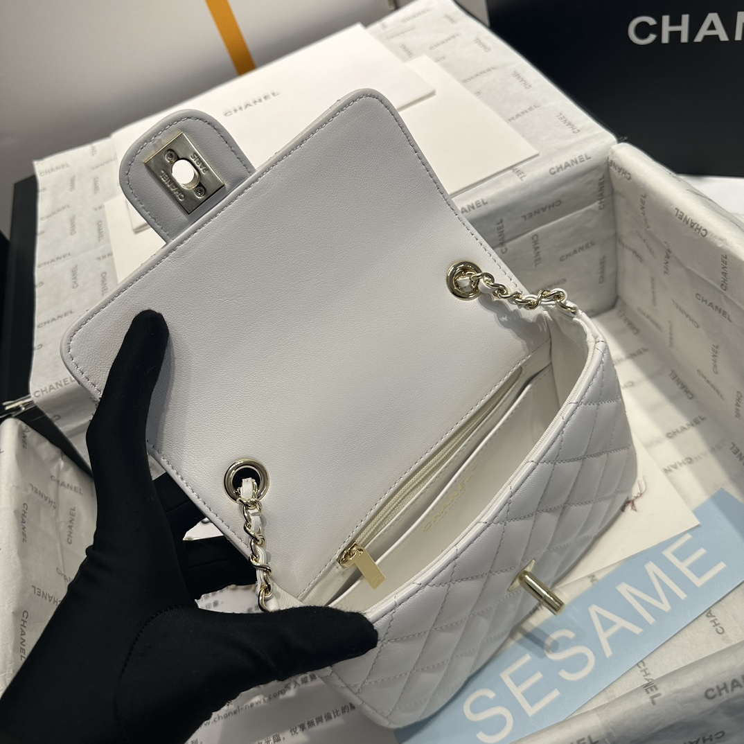 CN AS3782 MINI Flap Bag 23P Enamel Gold-Tone Metal White 16cm 6 chanel as3782 mini flap bag 23p enamel gold tone metal white 16cm 006 luxibags.ru .jpg