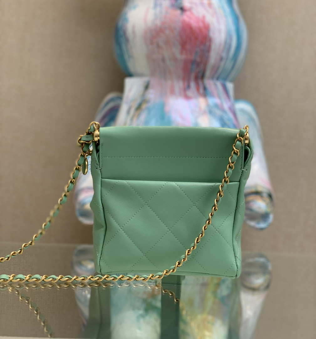 CN AS3793 Small Bucket Bag Lambskin Resin & Gold-Tone Metal Light Green 3 chanel as3793 small bucket bag lambskin resin gold tone metal light green 003 luxibags.ru .jpg