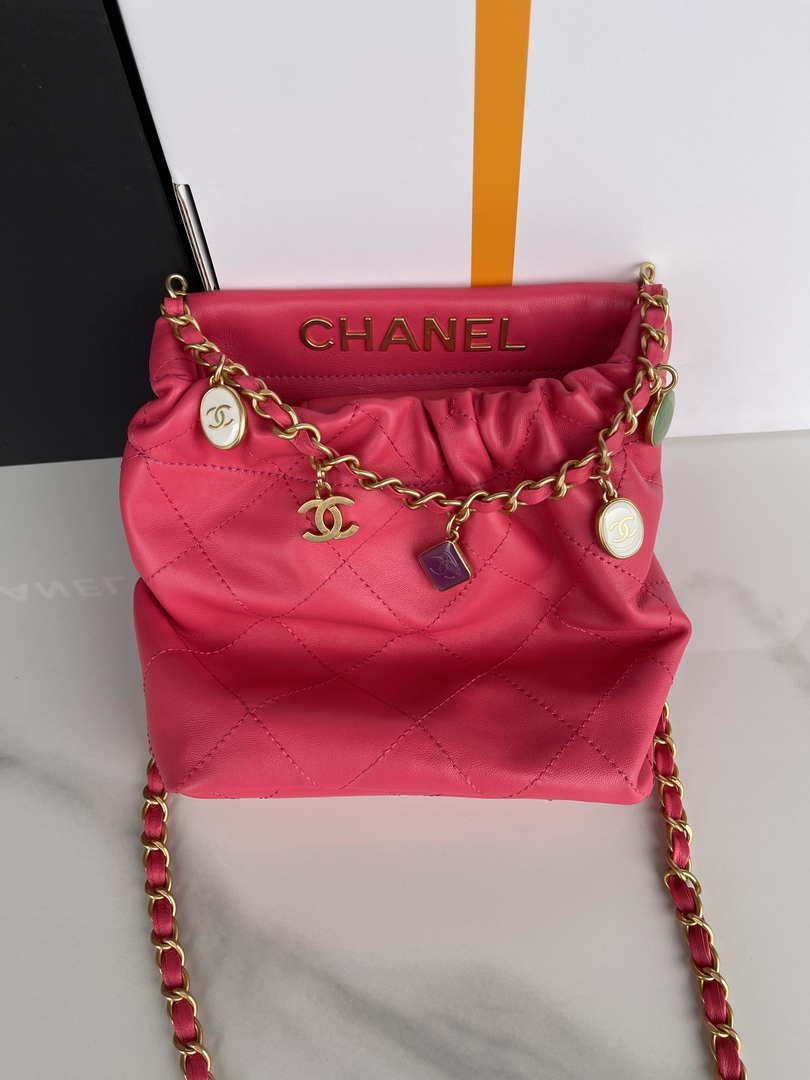 CN AS3793 Small Bucket Bag Lambskin Resin & Gold-Tone Metal Red 9 chanel as3793 small bucket bag lambskin resin gold tone metal red 009 luxibags.ru .jpg