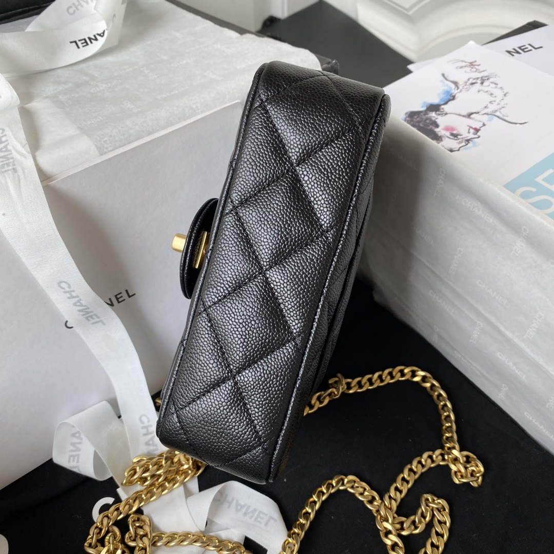 CN AS3828 Mini Flap Chain Bag Black Calfskin Gold 5 chanel as3828 mini flap chain bag black calfskin gold 005 luxibags.ru .jpg