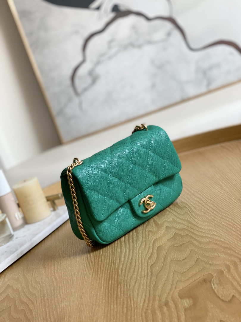 CN AS3828 Mini Flap Chain Bag Green Calfskin Gold 3 chanel as3828 mini flap chain bag green calfskin gold 003 luxibags.ru .jpg