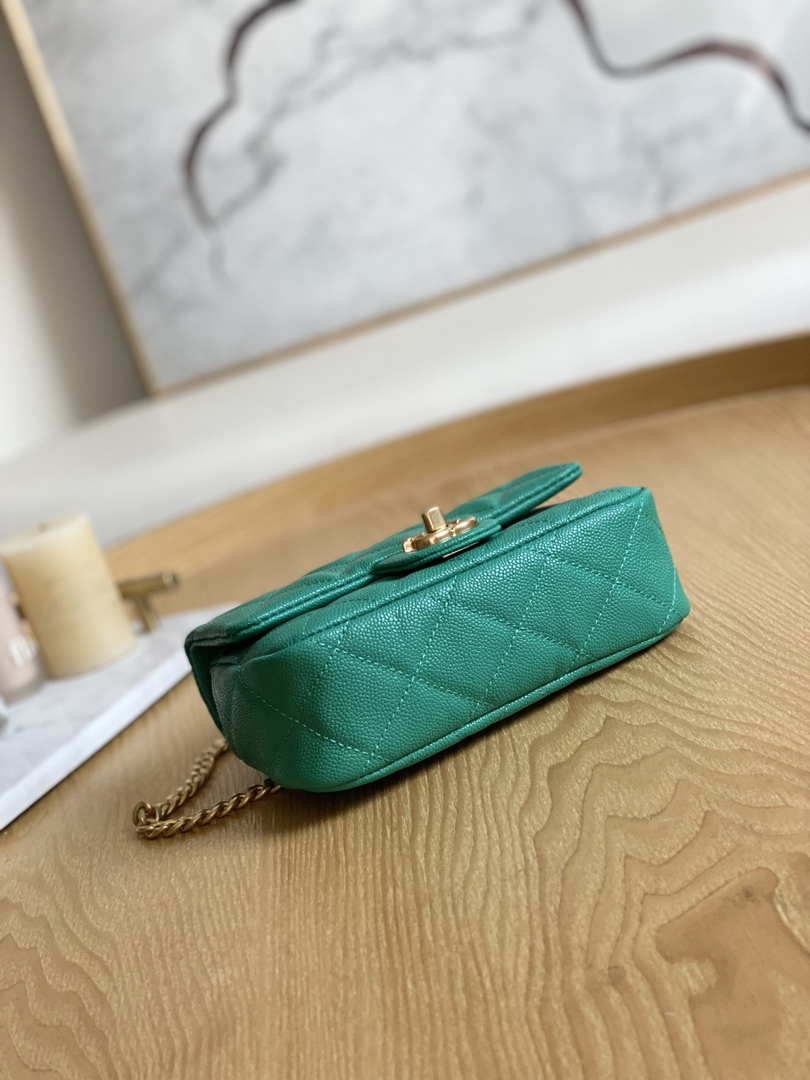 CN AS3828 Mini Flap Chain Bag Green Calfskin Gold 5 chanel as3828 mini flap chain bag green calfskin gold 005 luxibags.ru .jpg