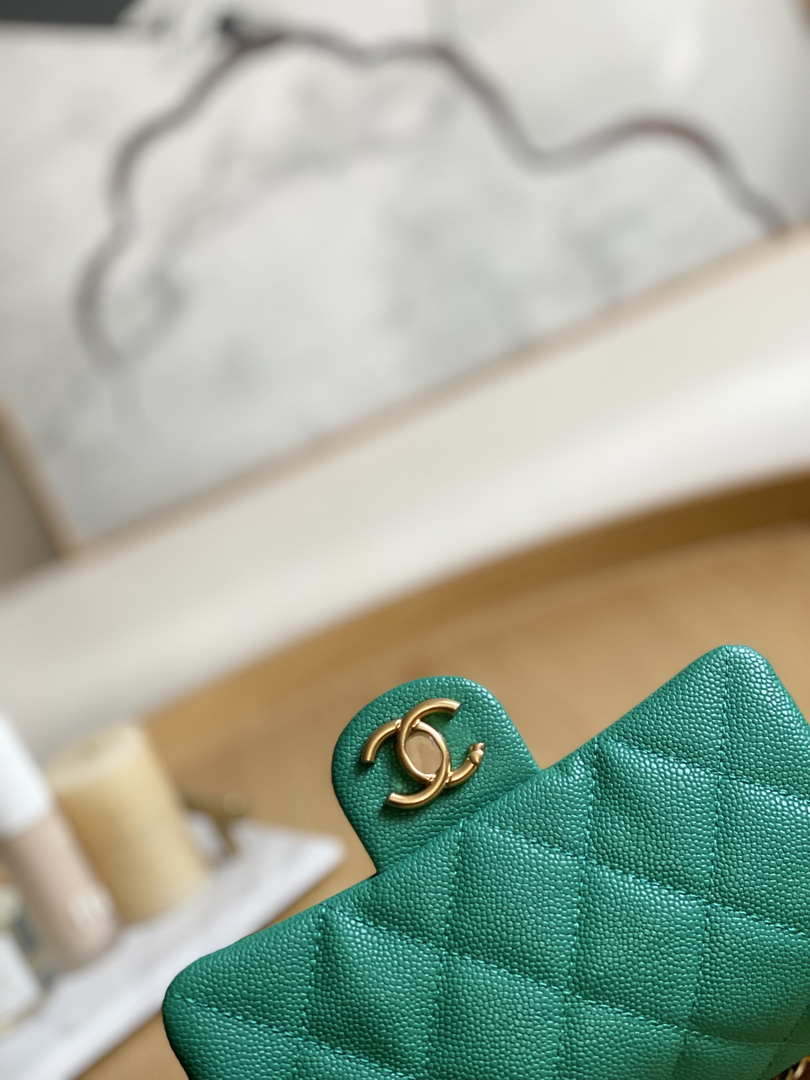 CN AS3828 Mini Flap Chain Bag Green Calfskin Gold 6 chanel as3828 mini flap chain bag green calfskin gold 006 luxibags.ru .jpg