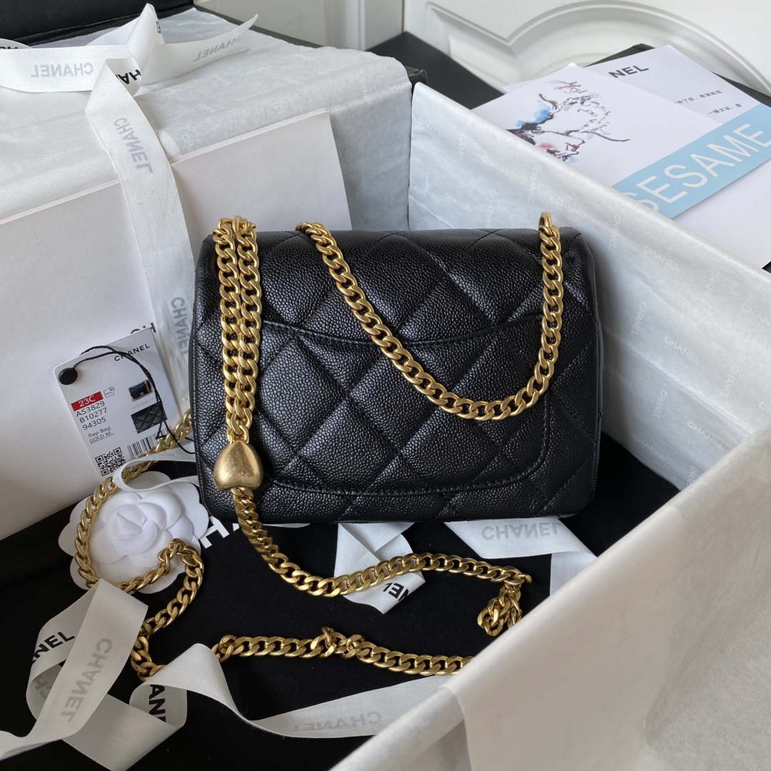 CN AS3829 Mini Flap Chain Bag Black Calfskin Gold 2 chanel as3829 mini flap chain bag black calfskin gold 002 luxibags.ru .jpg