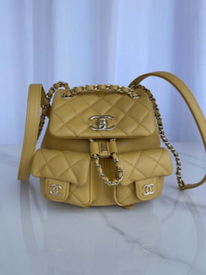 chanel as3860 backpack shiny lambskin gold yellow 001 luxibags.ru .jpg