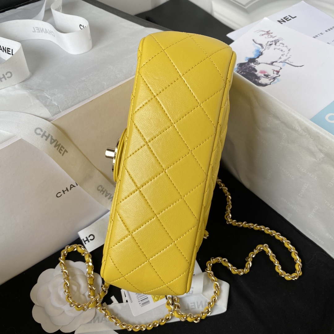CN AS4141 Camellia Embossed With top Handle Bag Yellow 5 chanel as3970 flap bag with top handle lambskin gold tone metal yellow 005 luxibags.ru .jpg