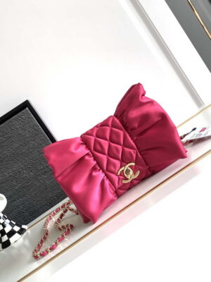chanel as4098 23a clutch satin bow evening bag rose red 001 luxibags.ru .jpg