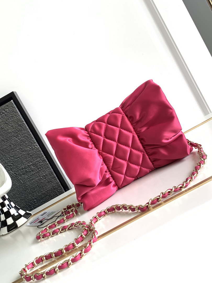 CN AS4098 23A Clutch satin bow evening bag Rose Red 3 chanel as4098 23a clutch satin bow evening bag rose red 003 luxibags.ru .jpg