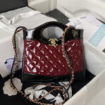 chanel as4133 mini bi color chain patent leather bag wine red 001 luxibags.ru .jpg