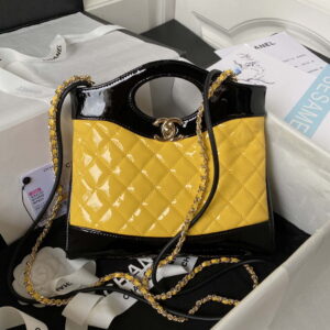 chanel as4133 mini bi color chain patent leather bag yellow 001 luxibags.ru .jpg