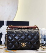 chanel as4151 small flap bag with top handle lambskin wenge wood black 001 luxibags.ru .jpg