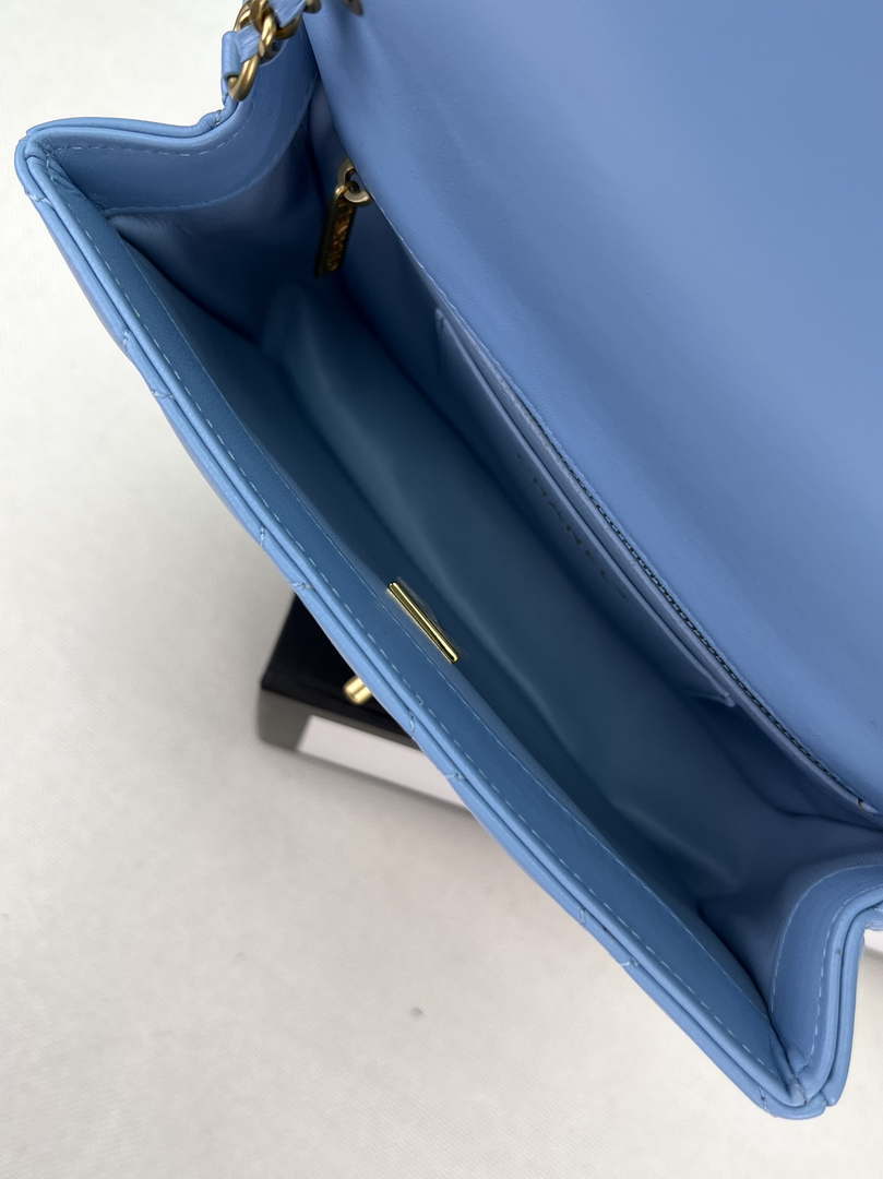 CN AS4151 Small Flap Bag With Top Handle Lambskin & Wenge Wood Blue 7 chanel as4151 small flap bag with top handle lambskin wenge wood blue 007 luxibags.ru .jpg