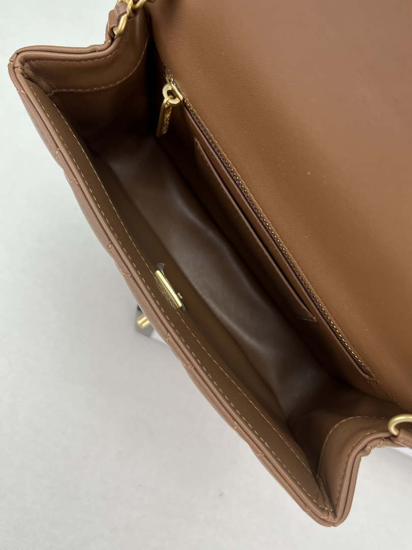 CN AS4151 Small Flap Bag With Top Handle Lambskin & Wenge Wood Brown 7 chanel as4151 small flap bag with top handle lambskin wenge wood brown 007 luxibags.ru .jpg