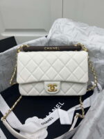 chanel as4151 small flap bag with top handle lambskin wenge wood white 001 luxibags.ru .jpg