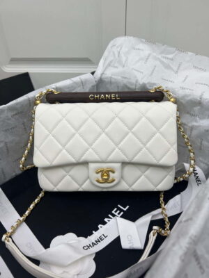 chanel as4151 small flap bag with top handle lambskin wenge wood white 001 luxibags.ru .jpg