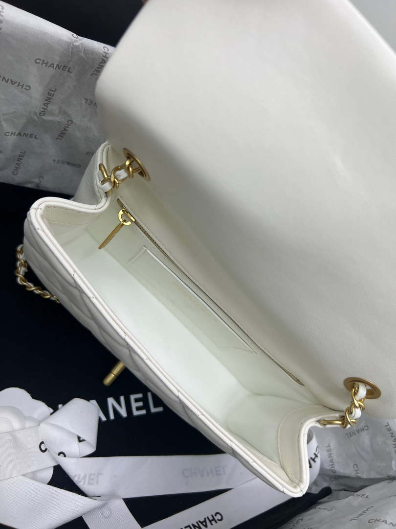 CN AS4151 Small Flap Bag With Top Handle Lambskin & Wenge Wood White 8 chanel as4151 small flap bag with top handle lambskin wenge wood white 008 luxibags.ru .jpg