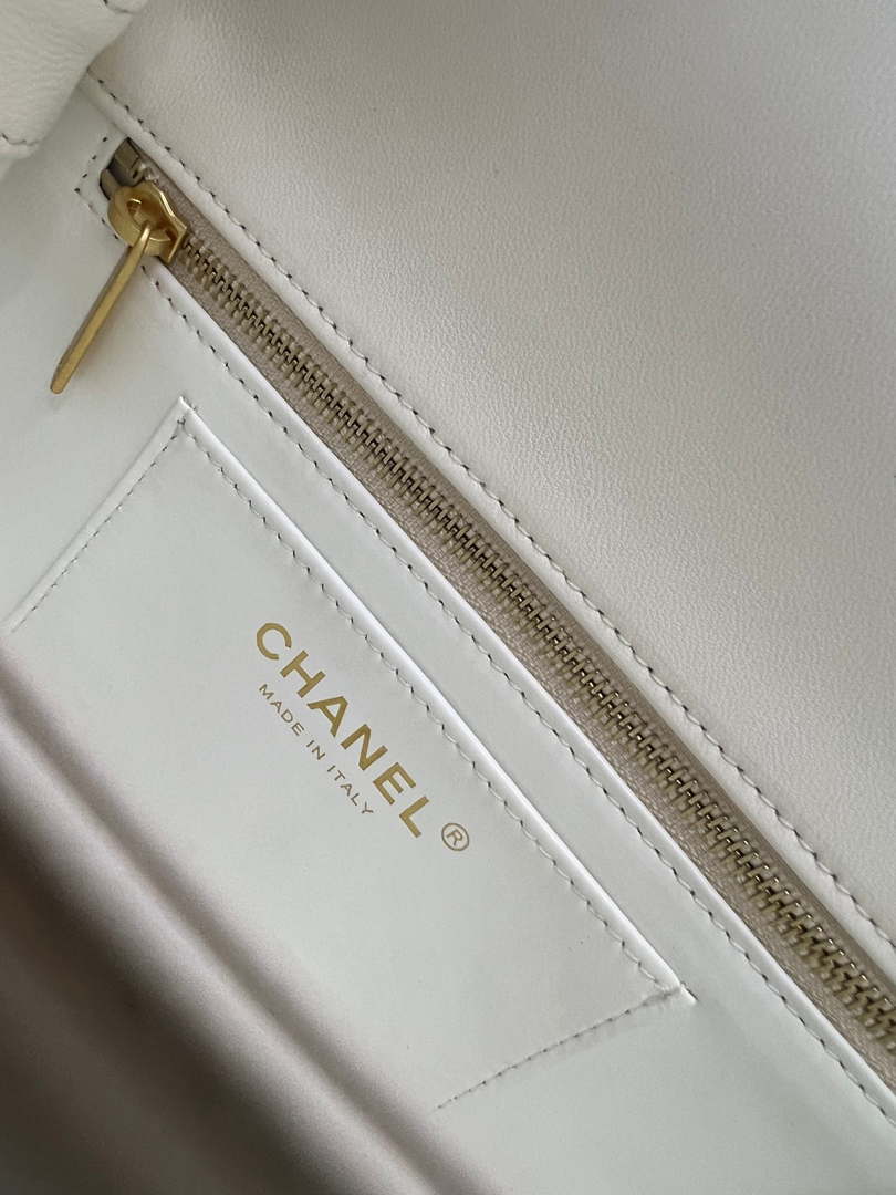 CN AS4151 Small Flap Bag With Top Handle Lambskin & Wenge Wood White 9 chanel as4151 small flap bag with top handle lambskin wenge wood white 009 luxibags.ru .jpg