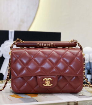 chanel as4151 small flap bag with top handle lambskin wenge wood wine red 001 luxibags.ru .jpg