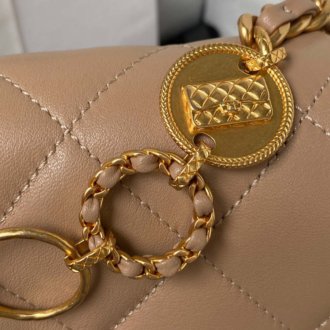 chanel as4274 mini flap crossbody bag lambskin apricot 004 luxibags.ru .jpg