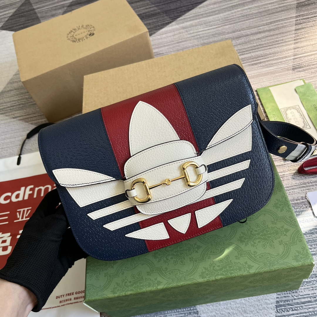 GG 602204 Adidas X GG GG Horsebit 1955 Small Bag Navy& White 4 gucci 602204 adidas x gucci gucci horsebit 1955 small bag navy white 004 luxibags.ru .jpg