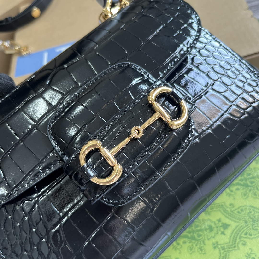 GG 703848 GG Horsebit 1955 Mini Bag Black crocodile leather 4 gucci 703848 gucci horsebit 1955 mini bag black crocodile leather 4 luxibags.ru .jpg