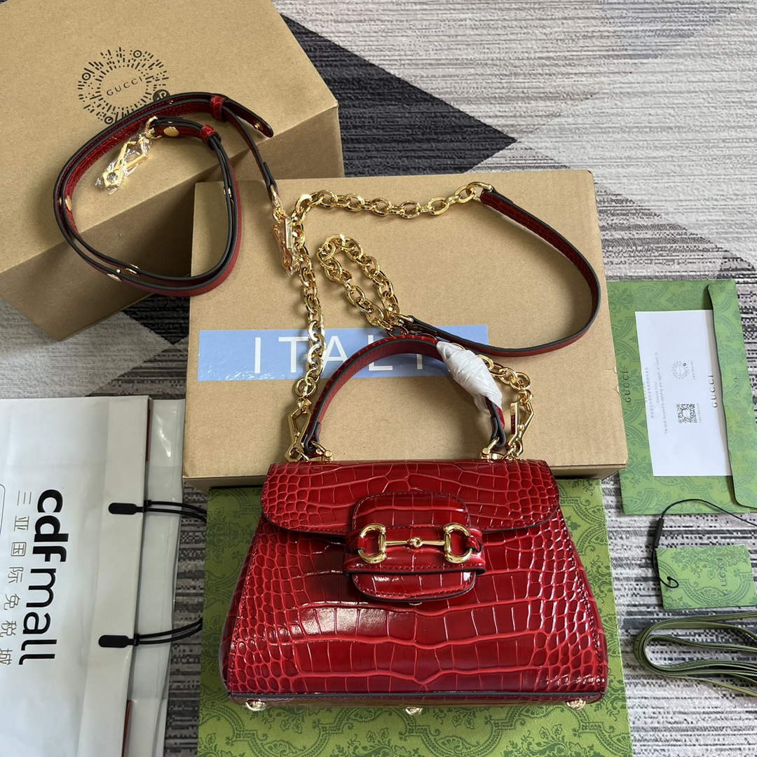 GG 703848 GG Horsebit 1955 Mini Bag Red crocodile leather 1 gucci 703848 gucci horsebit 1955 mini bag red crocodile leather 1 luxibags.ru .jpg