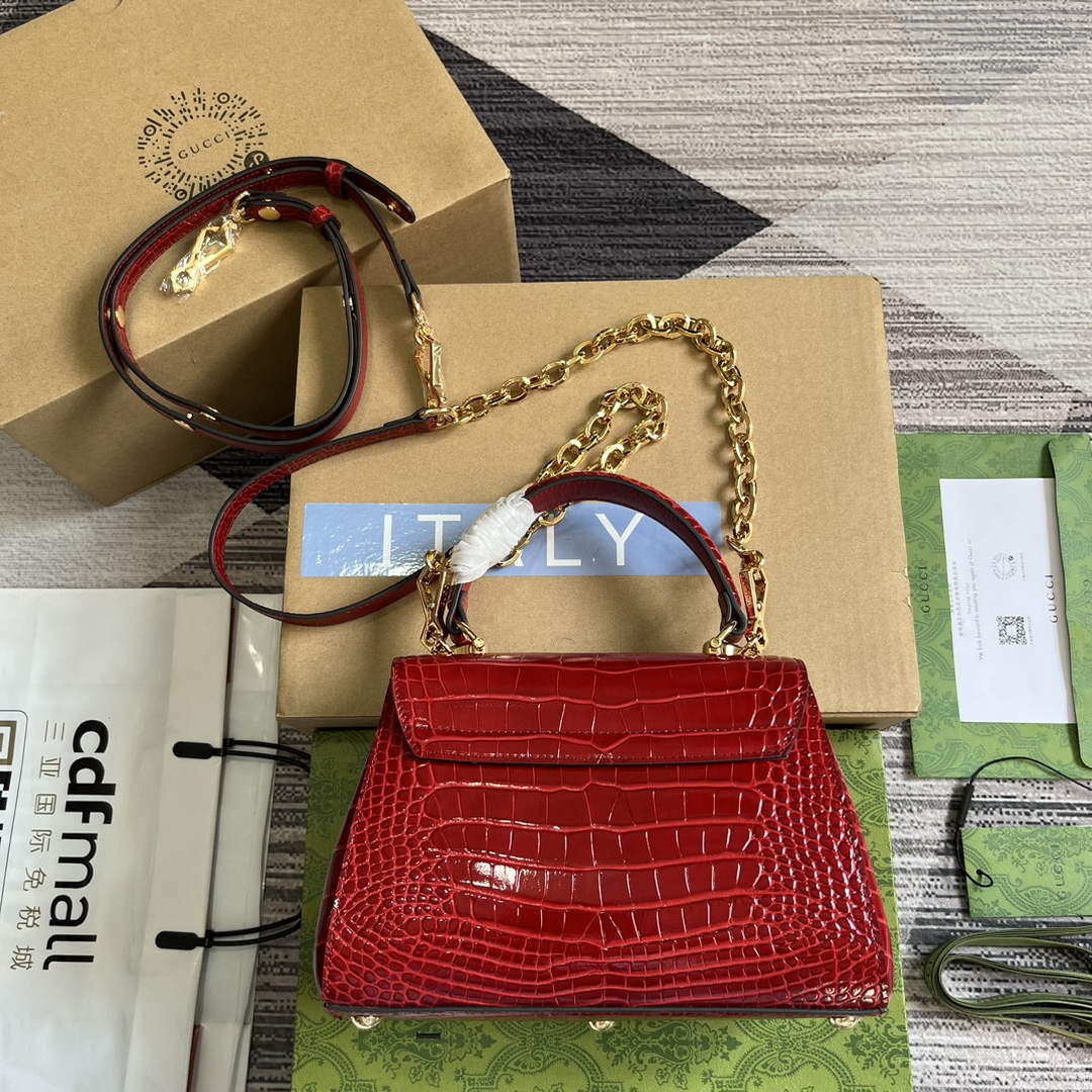 GG 703848 GG Horsebit 1955 Mini Bag Red crocodile leather 2 gucci 703848 gucci horsebit 1955 mini bag red crocodile leather 6 luxibags.ru .jpg