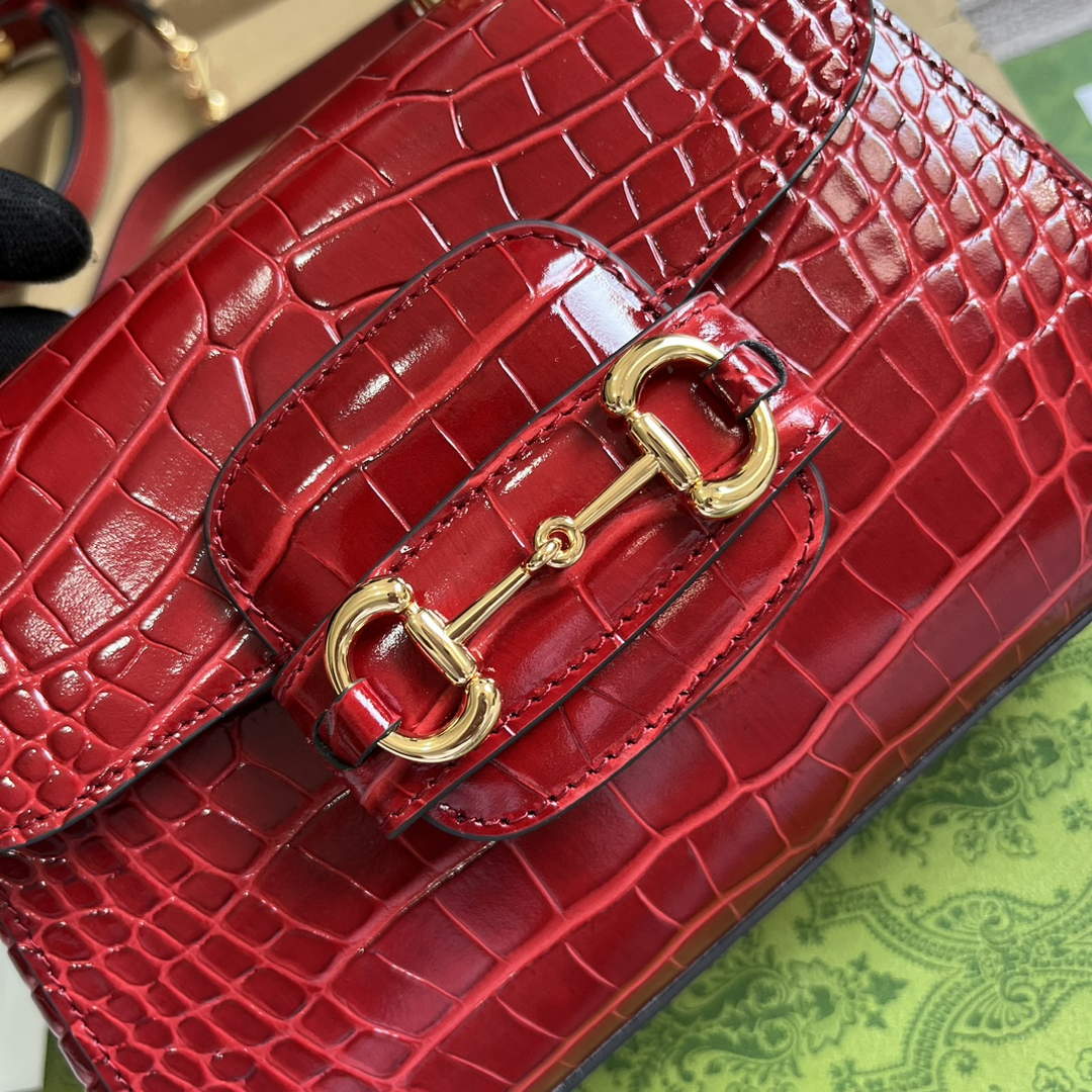 GG 703848 GG Horsebit 1955 Mini Bag Red crocodile leather 4 gucci 703848 gucci horsebit 1955 mini bag red crocodile leather 9 luxibags.ru .jpg