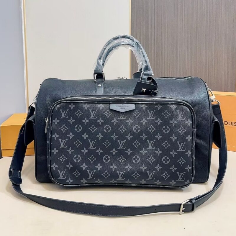 louis vuitton keepall bandoulire 50 black and grey 50cm trtco.jpg