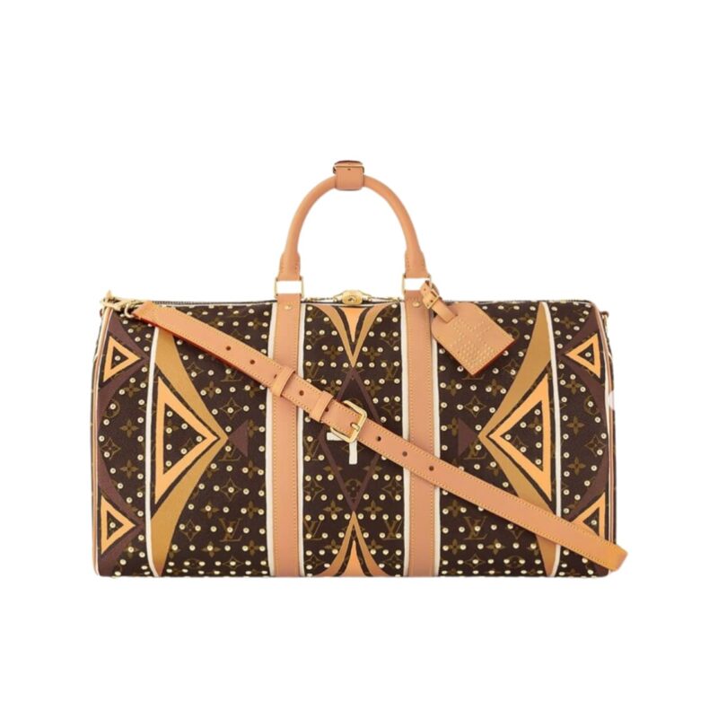 louis vuitton keepall bandoulire monogram canvas brown and yellow 45cm mogsu.jpg