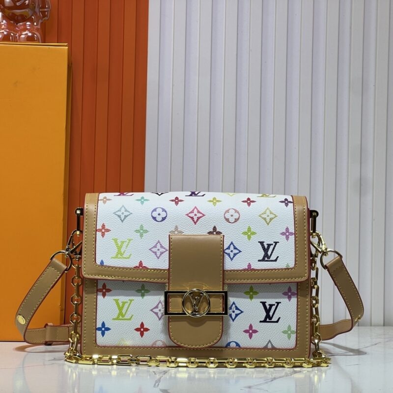 louis vuitton x murakami dauphine soft gm monogram canvas white 25cm m13255 wpphb.jpg