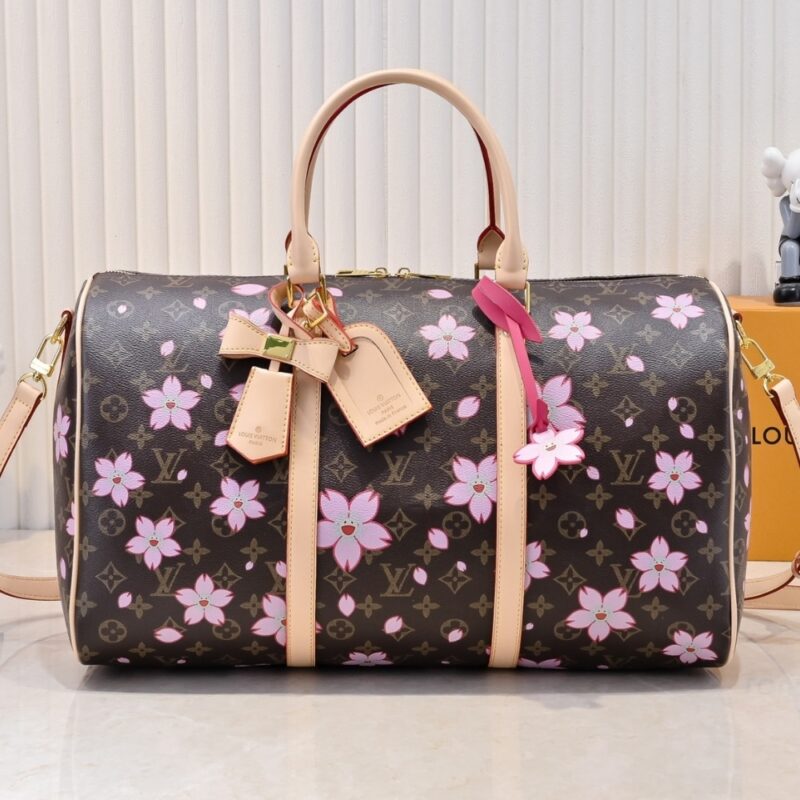 louis vuitton x takashi murakami keepall bandoulire 45 brown 45cm m13752 xznfh.jpg