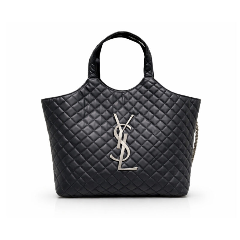 saint laurent icare shopping bag in quilted silver hardware black 40cm djevo.jpg
