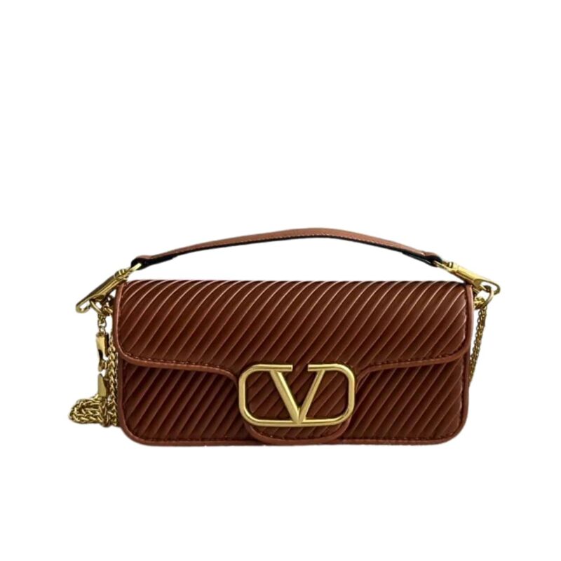 valentino garavani loc shoulder bag in pleated nappa brown ptzkz.jpg