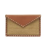 valentino garavani rockstud raffia clutch bag in brown 28cm htjcm.jpg
